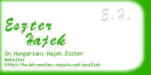 eszter hajek business card